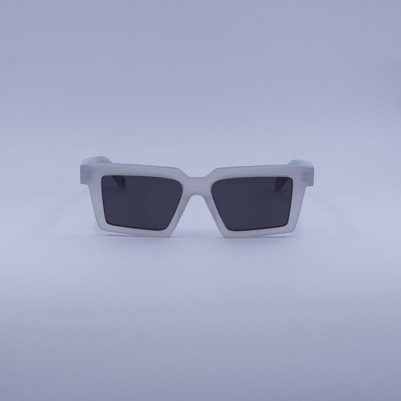 Off-White OERI142 WINDSOR 0907 Sunglasses Shiny Grey Square Frame, Grey Lenses - Picture 2 of 10
